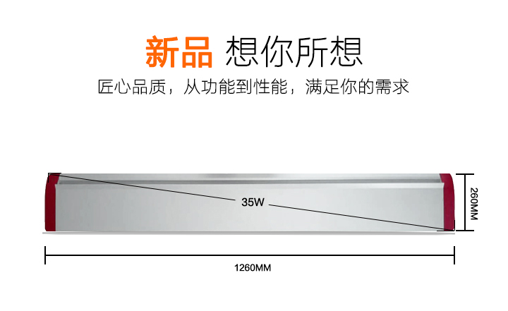 LED黑板灯正面展示