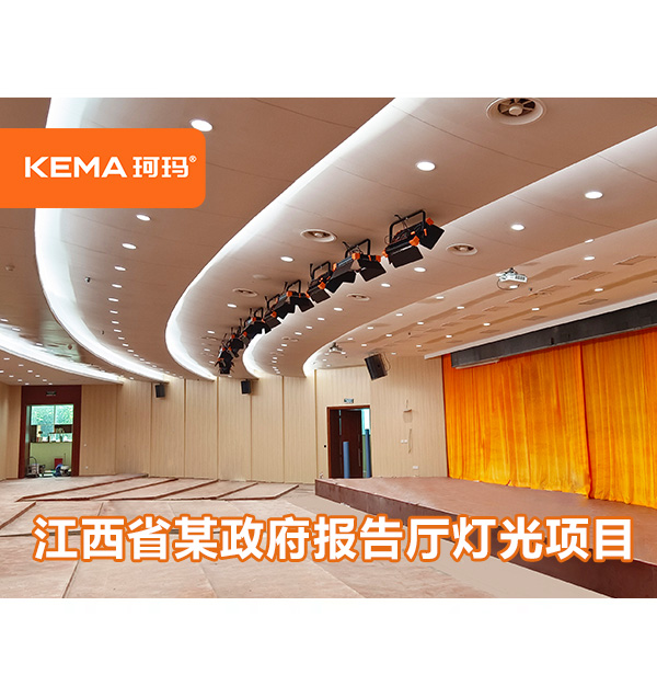 300米以上大型报告厅灯光：江西省某政府报告厅灯光